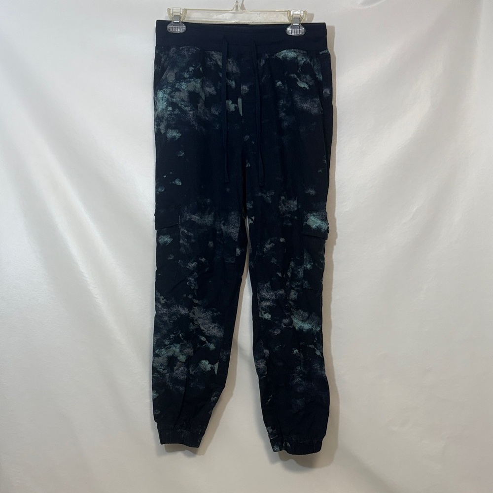 Cargo Style and Co Black and White Tie-Dye Joggers